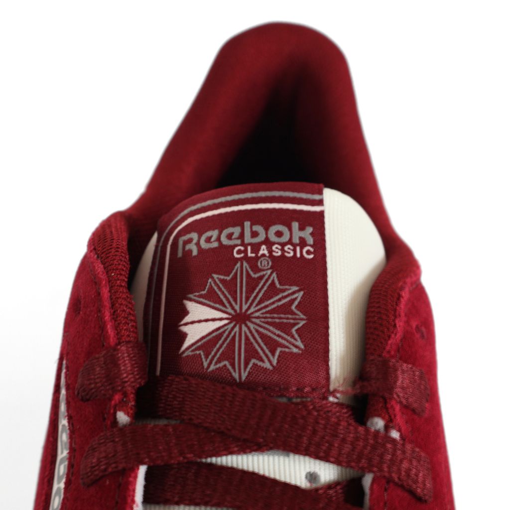 Reebok Classic Leather Mens Shoes Trainers UK Size 9.5 Maroon White