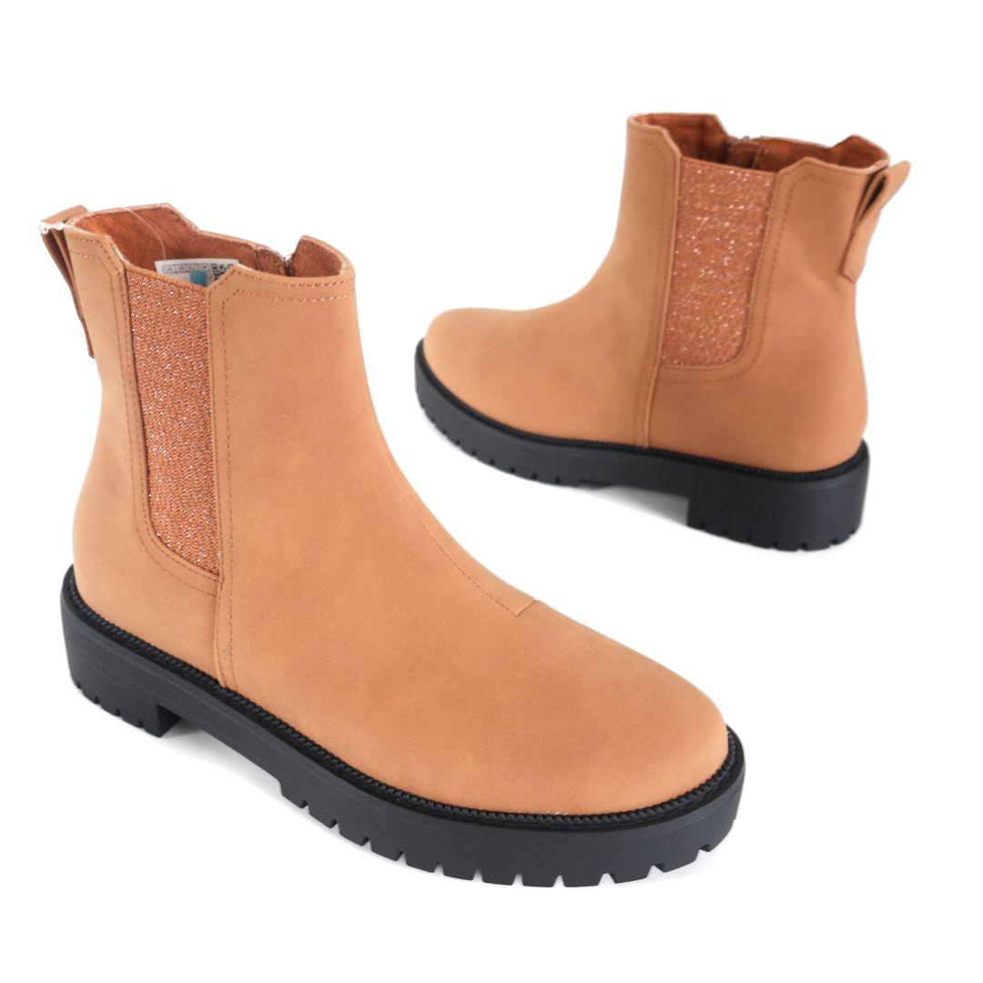 Toms Youth Bennet Girls Boots Shoes UK Size 3 Brown Black