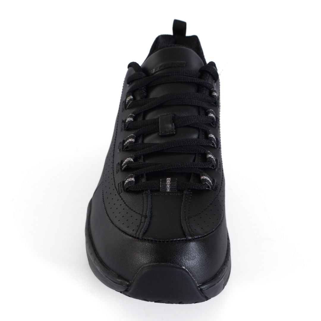 Skechers Arch Fit Trickell Womens Girls Shoes Trainers UK Size 3 - 8 Black Silver