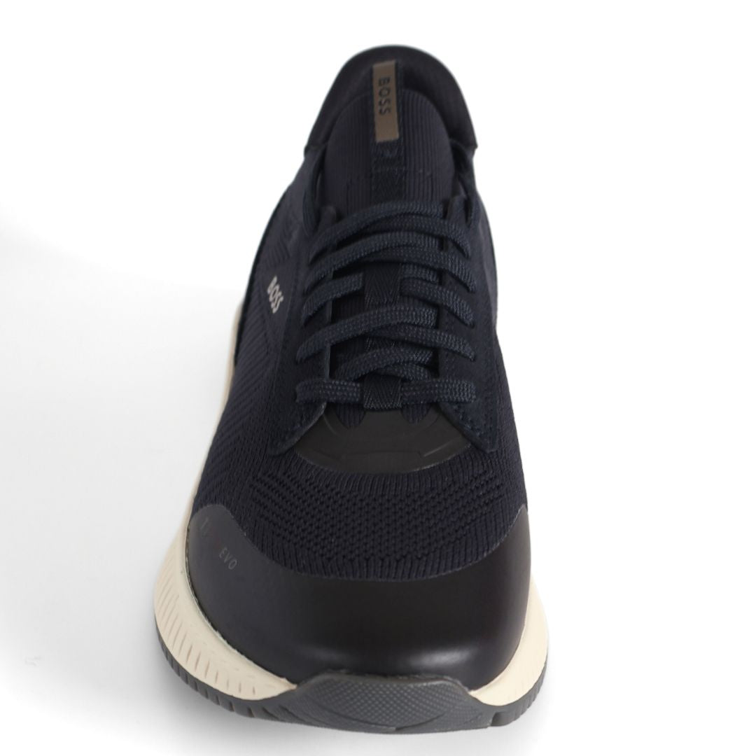 Hugo Boss Titanium Evo Mens Shoes Trainers UK Size 8 Dark Blue