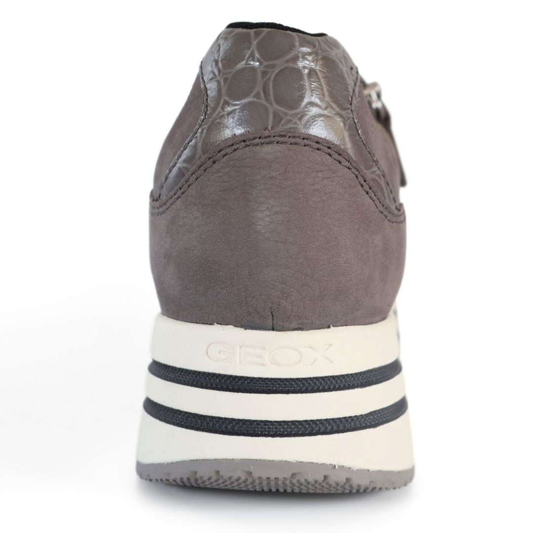Geox D Kency Respira Womens Shoes Trainers UK Size 7 Grey White
