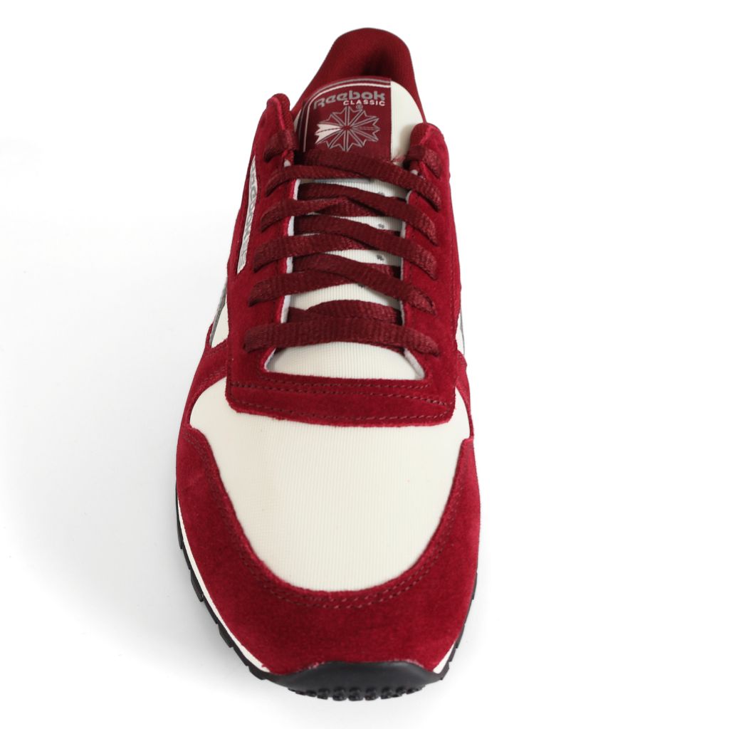 Reebok Classic Leather Mens Shoes Trainers UK Size 9.5 Maroon White