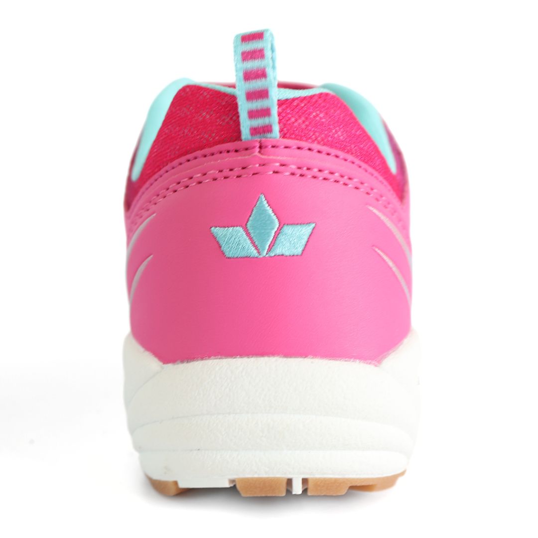 Lico Barney VS Girls Strap Up Shoes Trainers UK Size 4 Blue Pink