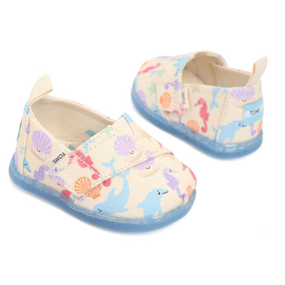 Toms Tiny Alpargata Babies Girls Pre Walkers Gum Soles UK Size 3