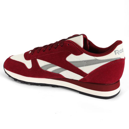 Reebok Classic Leather Mens Shoes Trainers UK Size 9.5   Maroon White
