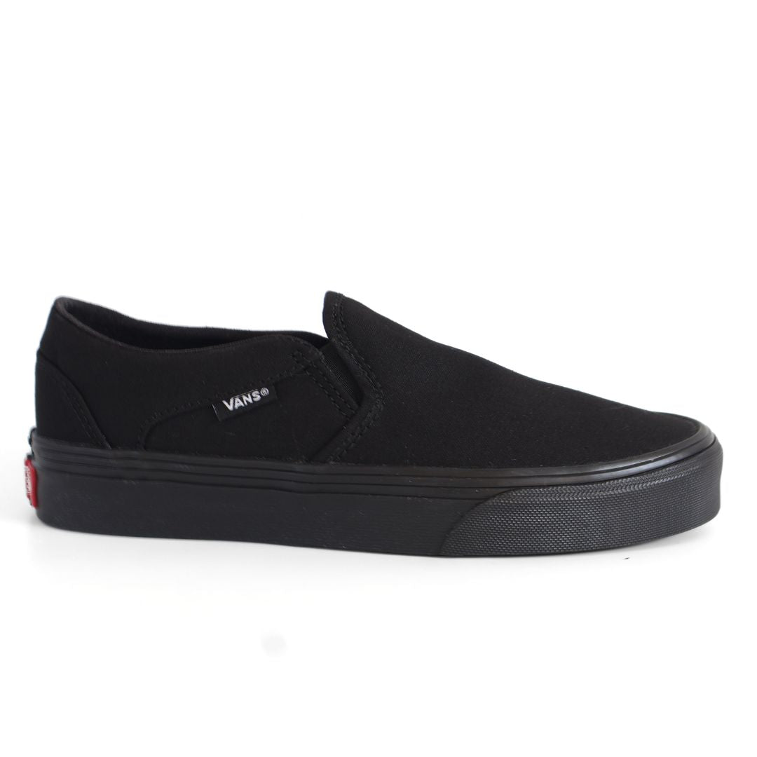 Vans Asher Kids Shoes Trainers Uk Size 2.5   Black Canvas