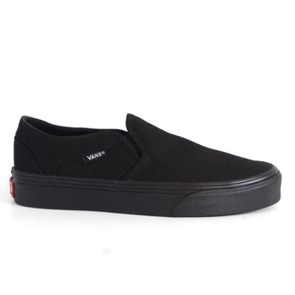 Vans Asher Kids Shoes Trainers Uk Size 2.5   Black Canvas