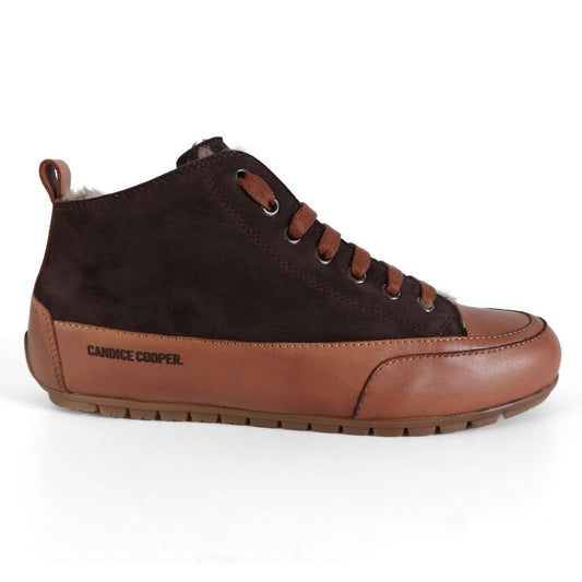 Candice Cooper Mid Fur Cuir Ebony Shoes Trainers UK Size 4.5  Zip Up