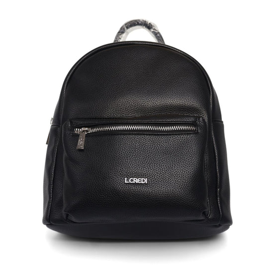 L.Credi Budapest Womens Girls Black Backpack Hand Bag