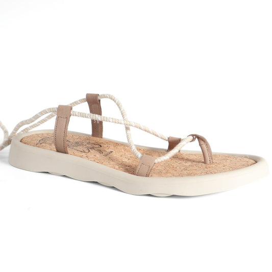 Fly London Cupido Tace874fly Womens Girls Beach Sandal UK Size 5   White Brown