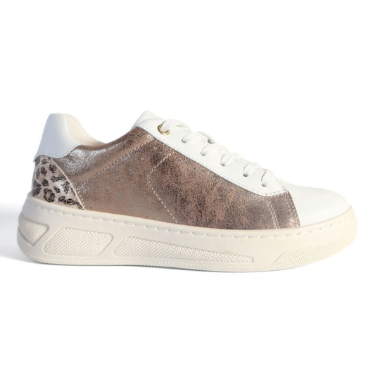 Geox D Ljuba Respira Girls Womens Shoes Trainers UK Size 2.5   Bronze White