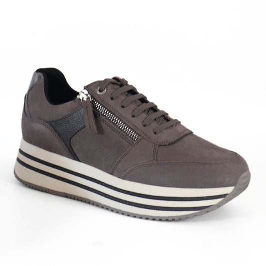 Geox D Kency Respira Womens Shoes Trainers UK Size 7  Grey White