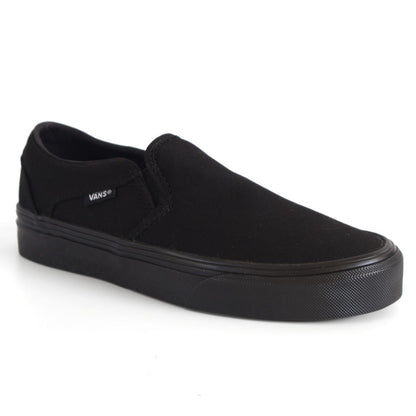 Vans Asher Kids Shoes Trainers Uk Size 2.5   Black Canvas