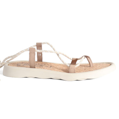 Fly London Cupido Tace874fly Womens Girls Beach Sandal UK Size 5   White Brown