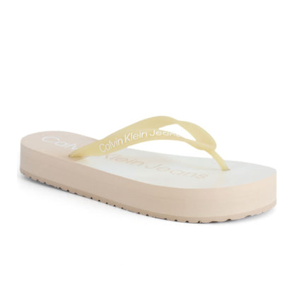 Calvin Klein Flatform Monologo Womens Girls Beach Sandal UK Size 5 - 6