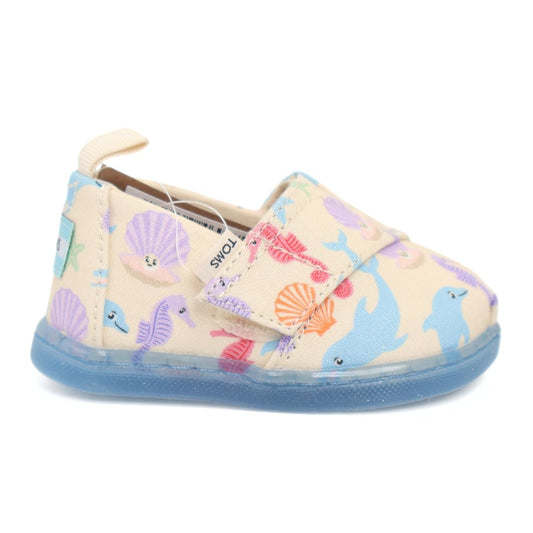 Toms Tiny Alpargata Babies Girls Pre Walkers Gum Soles UK Size 3