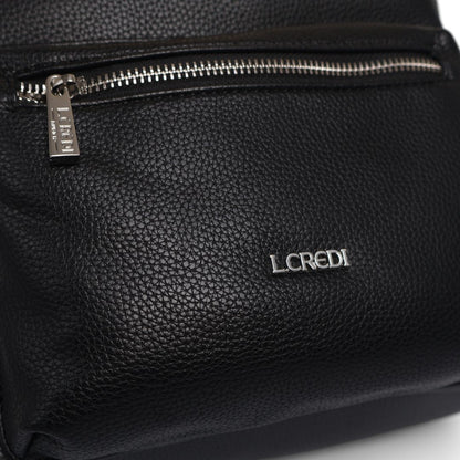 L.Credi Budapest Womens Girls Black Backpack Hand Bag