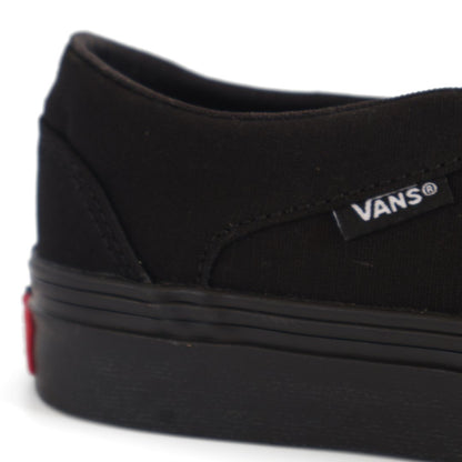 Vans Asher Kids Shoes Trainers Uk Size 2.5   Black Canvas