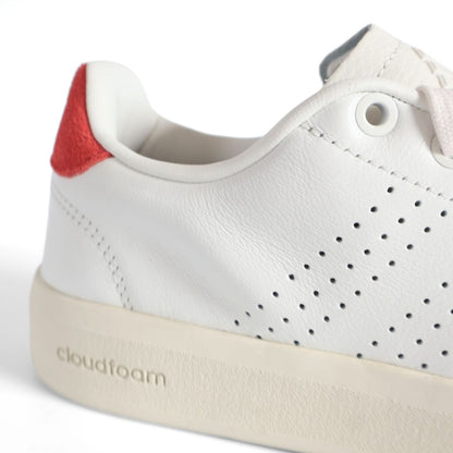 Adidas Advantage Premium Kids Shoes Trainers UK Size 3.5   White Red