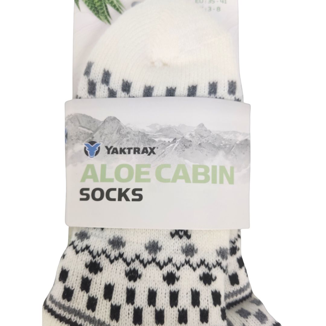Yaktrax Aloe Cabin Winter Warm Socks Girls Womens UK Size 3 - 8