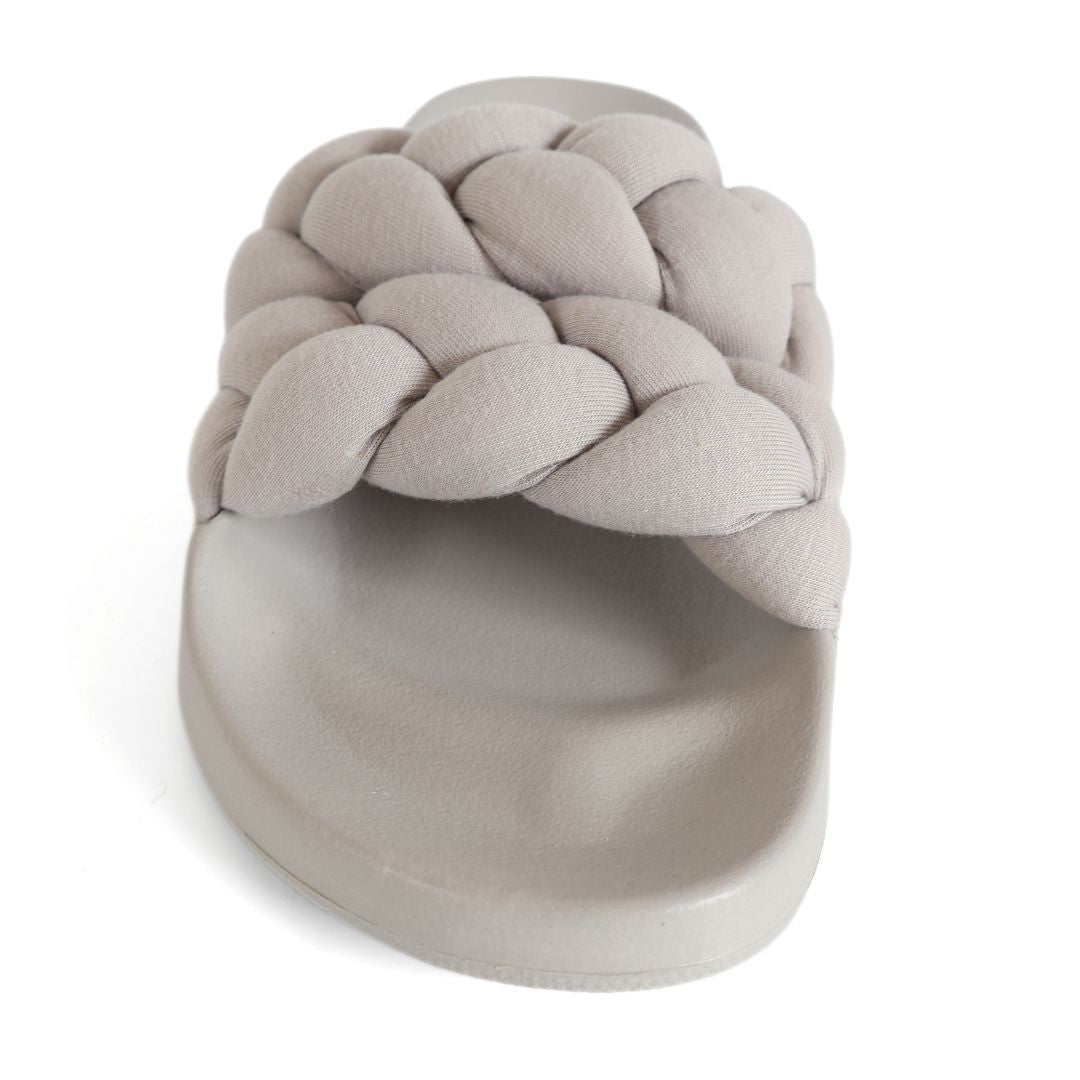 Tommy Hilfiger TJW Braided Adults Sliders Slippers UK Size 7  Grey